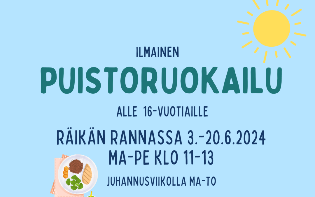 Puistoruokailu alkaa Ylöjärvellä maanantaina 3.6.